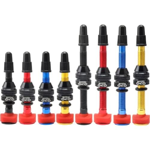 2PCS Bike 40mm 60mm Tubeless Tire F/V Presta Valve MTB Road Bicycle Tubeless Rim CNC Alloy Nipple Brass Core Valve Tool HOT SELL