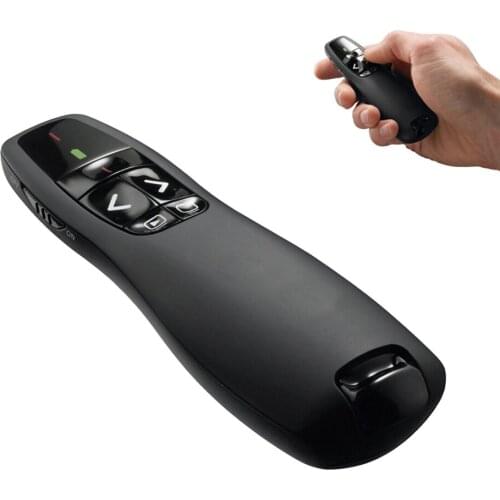 R400 2.4Ghz USB Wireless Presenter Red Laser Pen Pointer PPT Remote Control with Handheld Pointer for PowerPoint Presentation
