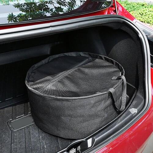 Oxford Cloth Hub Cover Storage Bag Trunk Storage Accessories 3-layer Spacer Protection Hand Strap Design For Model 3