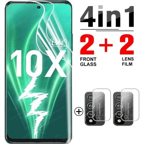 4-in-1 Hydrogel Film for Huawei Honor 10X Lite Screen Protector TPU Protective film For Honer Honr 9X Lite safety not glass