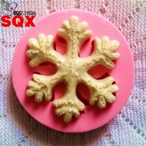 Beautiful Big Snowflake Shape Fondant Chocolate Mold Cake Silicone Mold Sugar Craft Cake Baking Decorating Tools SQ14103