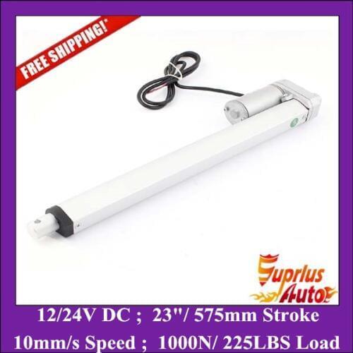Free Shipping 23inch=575mm Stroke 12V linear actuator with 1000N=225LBS load Warner Electric Linear Actuator