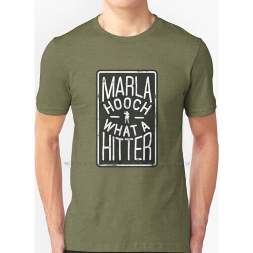 Marla Hooch. What A Hitter. T Shirt 100% Pure Cotton Mudville Baseball Vintage Retro Distressed Brand A League Of Their Own