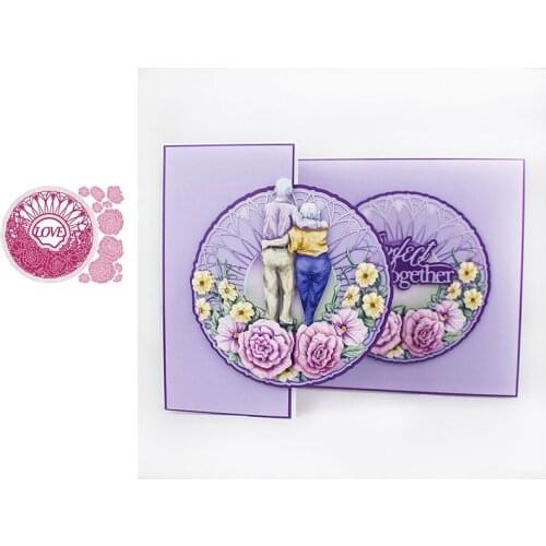 Love Mothers Day Wedding Anniversary Flower Metal Cutting Mold Scrapbook Decoration Embossing Template DIY Greeting Albums