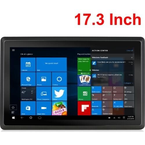 Fanless Mini PC Windows 10 Industrial Embedd Computer Panel PC All In One Intel 17.3" Touch Screen 8GB RAM Dual WiFi RS232 RJ45