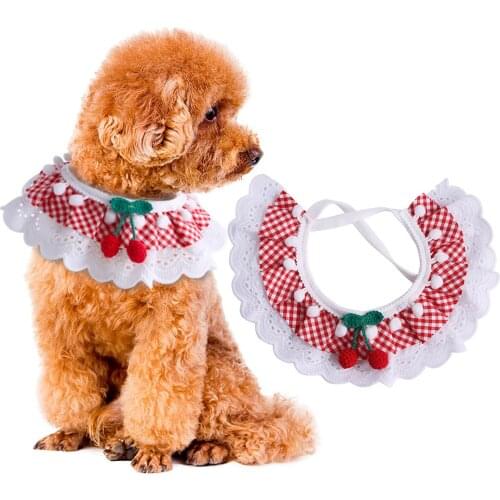 Fashion Bowknot Pet Collar Lace Cute Lovely Lace Stretchy Cat Bandana Pet Collar Bib Dog Cat Necklace Decor Collar For Small Dog