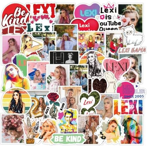 10/50Pcs/set American YouTuber Lexi Hensler Sticker For Phone Case Kids Laptop Luggage Skateboard Suitcase Decals Laptop