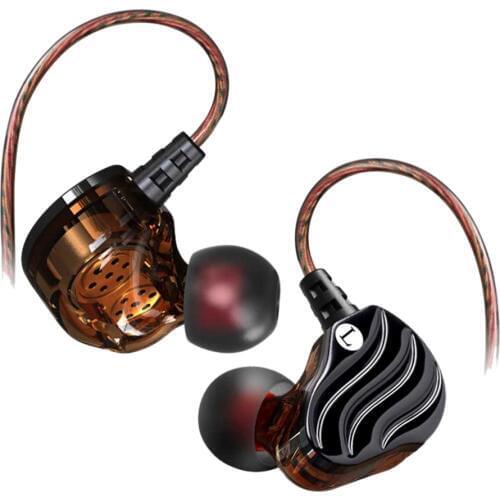 QKZ KD4 Earphone Noise Isolating Bass Wired Stereo Earphones Dual Driver With Mic Gaming Headset MP3 DJ Headset