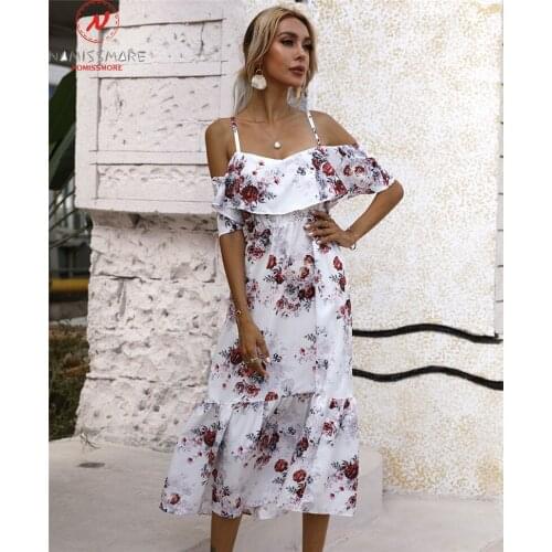 Летние платья с открытыми плечами NOMISSMORE China At AliExpress