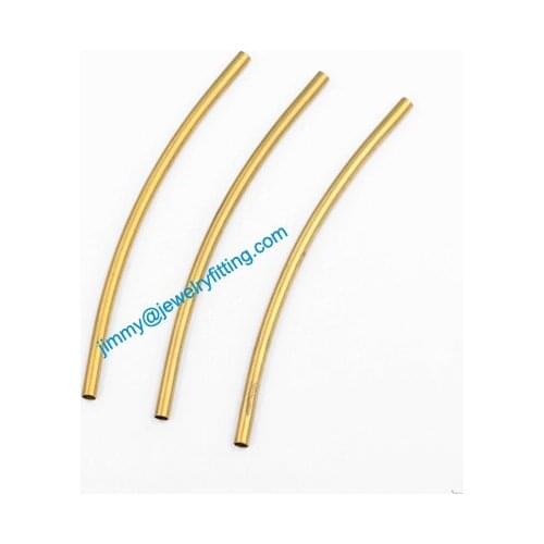 2013 New Jewelry findings Bent Tubing tube spacer tube beads for jewelry making bracelet 3.5*90mm