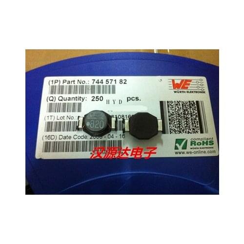 Original New 100% 74457182 WE820 WE-PD4 82UH 3.5A 22X15X7MM power coil inductance