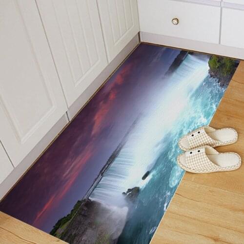 PVC non-slip twill 3D printing waterfall floor stickers bathroom bedroom living room DIY floor stickers