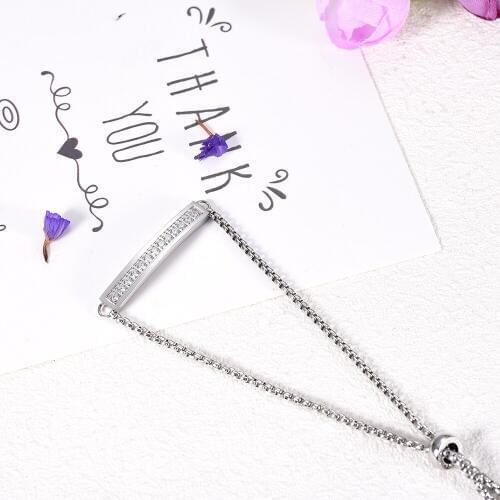 Christmas Gift Elegant Adjustable Size Stainless Steel Chain Bracelet for Girl /Women Link Chain Cuff Bangle Free Shipping