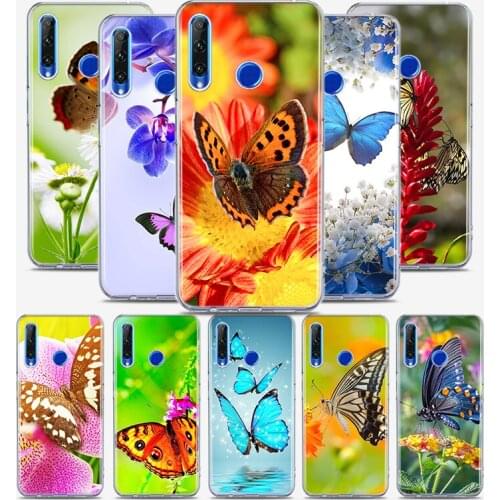 Cute Butterfly fashion Silicone Cover For Honor 30 30S 30i 9 10 9A 9C 9S 9N 10i 10X 9X Lite Pro 5G Phone Case