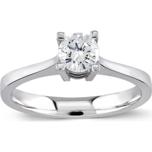 Symbol Gold 0.70 Carat G Color HRD Certified Diamond Engagement Ring Baguette Chic Jewelry Rings Anniversary Wedding Women