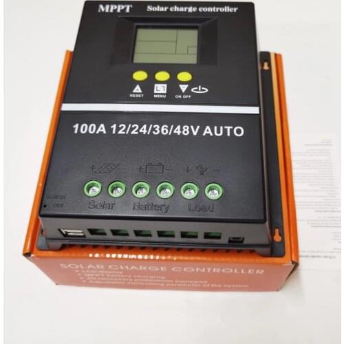 MPPT DC 12V/24V/36V/48V AUTO 80A 100A PWM Solar Charge Controller PV Regulators Solar Battery Charger for Lead acid battery