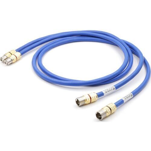Pair Clear Light Interconnect Cable With Gold Plated XLR Plug Connector