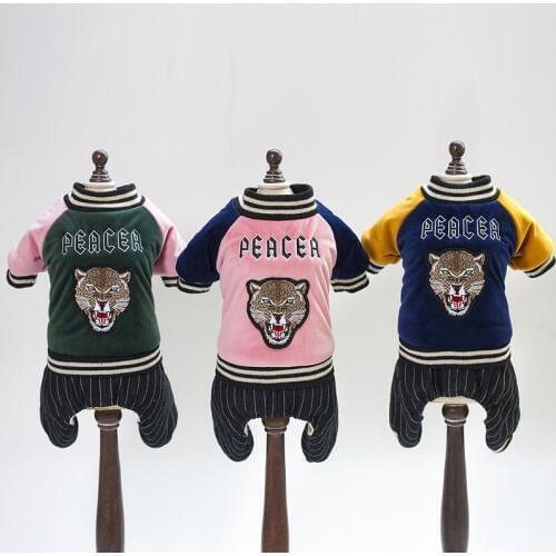 Warm Pet Dog Jumpsuits Romper Wear in Autumn Winter Pet Dog Jackets Winter Coats Small Medium Large Pets Suppliers Dog Clothes