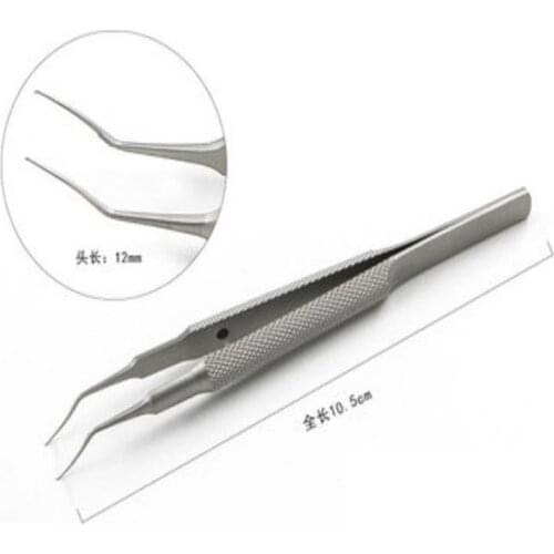Titanium Capsulorhexis Forceps Ophthalmic tweezer Curved 108mm ophthalmic Eye instrument
