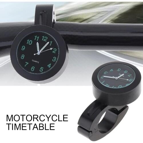 Aluminum Alloy Motorcycle Handlebar Watch Bike Hand Grip Bar Mount Dial Clock Waterproof For Scooter Bicycle Motor ATV Universal