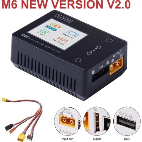 In Stock 2020 V2.0 ToolkitRC M6 Servo Tester Tool 150w 10A DC Output 1-6s Color Screen Multi-function Charger And Diagnostics