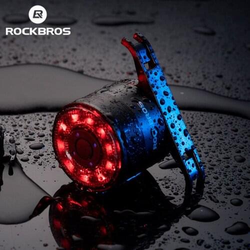 ROCKBROS Bicycle Rear Light USB Charging Safety Warning Cycling Light Colorful Bicycle Tail Light Bike Light Bike Accessories