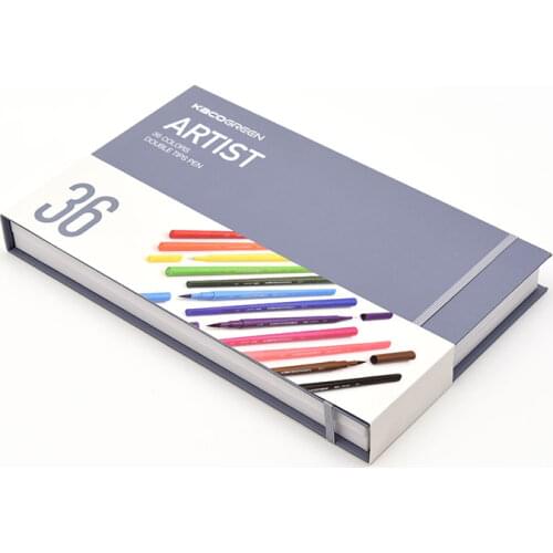 Youpin KACO Double Tip Watercolor pen (36 colors) Non-toxic Safe Student Children Painting Graffiti Art Markers Drawing Set