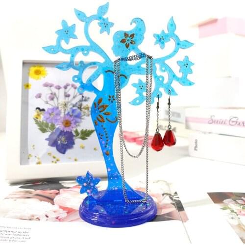 Hanging Jewelry Organizer epoxy Resin Mold Beauty Lady Mold Necklace earring Holder Display Resin Art Supplies Sweet Home Decor