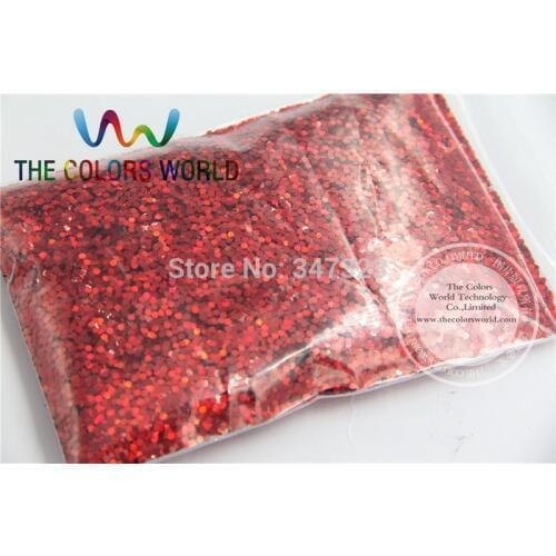 1.5MM Laser Red Color Glitter Spangles ,holographic Color Sequins for nail art or Other DIY decora