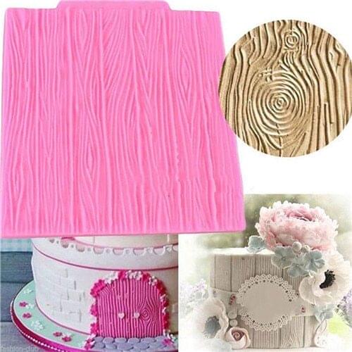 10.5*10cm Mould Tree Bark Shape Moldes De Silicone Para Fondant Sugar Paste Lace Mat Cake Decorating Tools