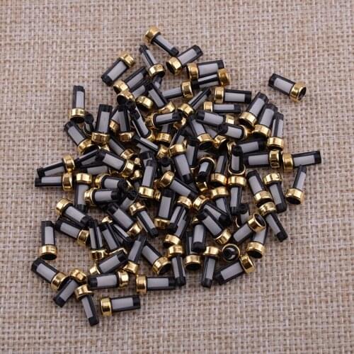 100Pcs Universal Car Motorcycle Boat Fuel Injector Basket Micro Filter ASNU03C Fit for ASNU03C Injector Repair Kit