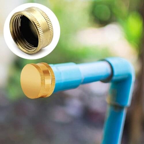 4Pcs Garden Hose 3/4" Female Threaded End Brass Cap with Washer Connector Fitting Cap for Fix Leaky Spigot Water Faucet