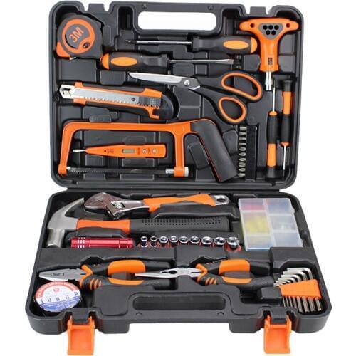 45 pcs Household Tools Set Home Repair Tool Kit Bike Repair Tools Case Electrotechnical Wood Working Tools Combination HTS024