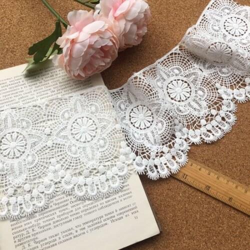 5yards/lot off White Lace Trims Cotton Costume Dress Trimmings Ribbon Home Textiles DIY Sewing Lace Fabric