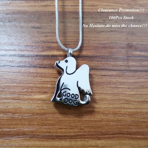 Clearance promotion Cheap Price 50Pcs/100Pcs a lot Good Dog Cremation Jewelry for Beloved Puppy/Dog Ashes Jewelry Urn Pendant
