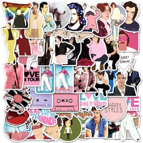 50pcs/pack Harry Edward Styles British Singer Graffiti Stickers For Car Helmet DIY Gift Box Bicycle Guitar Notebook Skate
