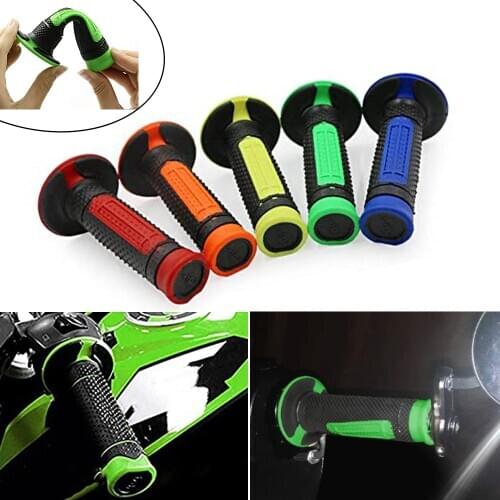 7/8" Handlebar Grip Handle Bar Grips For Honda Kawasaki Yamaha Suzuki Motocross ATV Dirt Pit Bike KX65 KX85 KX125 KX250 KX250F