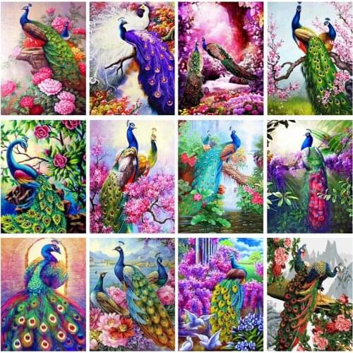 Diamond Painting peafowl Cross Stitch Diamond Embroidery Animal Mosaic Full Square/Round Drill Needlework Gift Home Decor