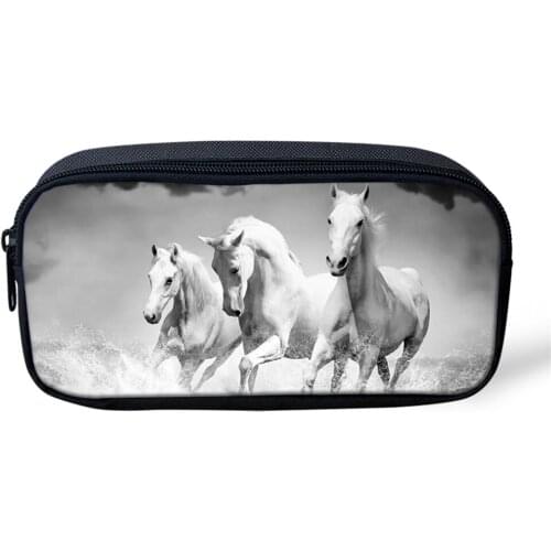 HaoYun Kids Pencil Case Fantasy Horse sPattern Students Stationery Box Kawaii Animal Design School Pen Bags Girls Beautician