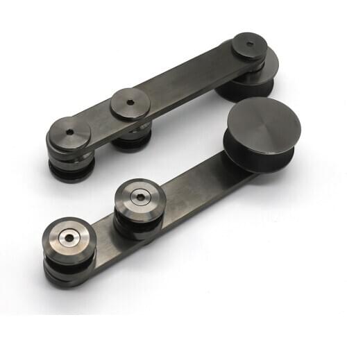 Black Ti glass door sliding system sliding door hanging stainless steel sliding wheels