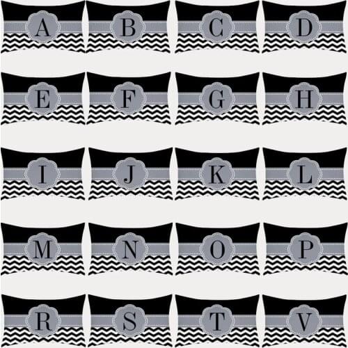 Black Letter Cushion Cover 30X50 Stripe Decorative Sofa Cushions Gray Pillowcases Throw Pillows Nordic Home Decor Pillow Covers