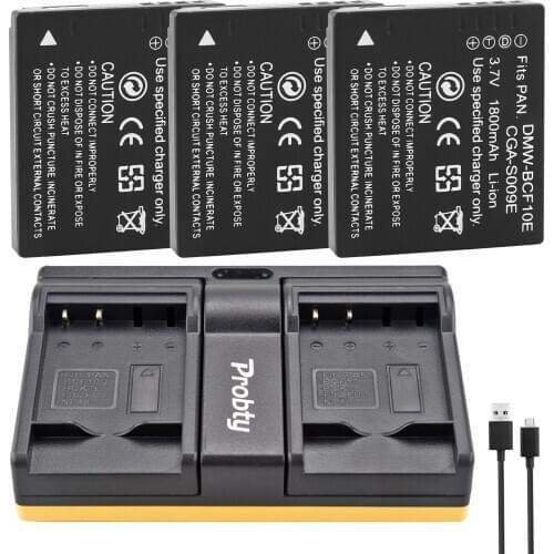 DMW-BCF10E Battery & Charger for PANASONIC Lumix DMC-F2 DMC-FH3 FH20 FH22 DMC-FH20A DMC-FH20K DMC-FH20R DMC-FH20S DMC-FH20V