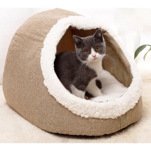 Lamb Cashmere Cat Beds Mats Pet Products for Cats House Cushion Covers Animal Goods Animals Supplies tent Sleeping Accessories