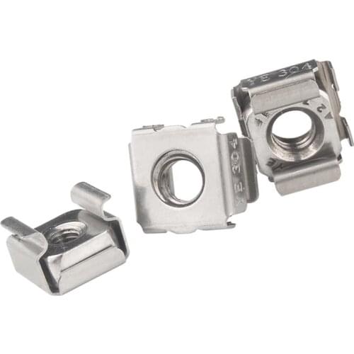 1/2/5/10pcs M4 M5 M6 M8 M10 M12 A2-70 304 Stainless Steel Square Clip Floating Cassette Cage Nut Server Cabinet Shelf Rack Mount