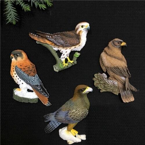 Fridge Magnet Resin Animal Bird Eagle Series Fridge Magnet Resin Decorative Magnet Magnetic Buckle Message Sticker