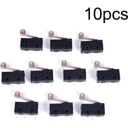 10Pcs/Set Mini 3-Pin Tact Switch KW12-3 5A 250V Round Handle Clock Microswitch Wholesale