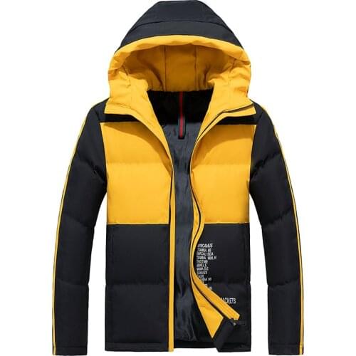 Winter Stitching Mens Cotton Jacket 2021 New Cotton Jacket Korean Version of The Trend of Student Jacket Cotton Jacket Men