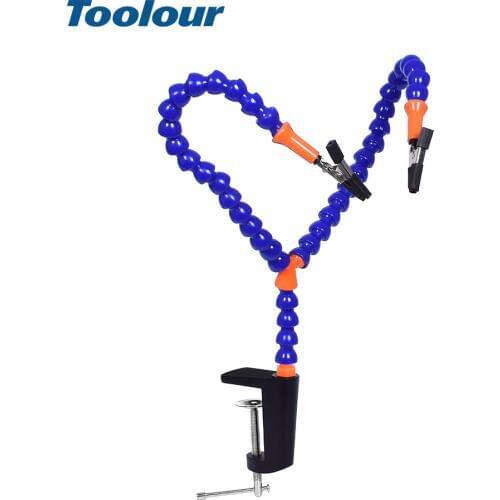 Toolour Soldering Helping Hand Bench Vise Table Clamp Soldering Stand Third Pana Hand PCB Welding Repair Tool Soldering Station