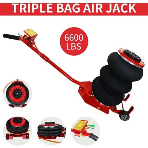 3 Ton Triple Bag Air Jack 6600 LBS Pneumatic Jack 5"-16" Lifting Height Air Bag Jack Lift