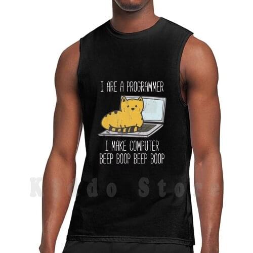 I Are Programmer I Make Computer Beep Boop tank tops vest 100% Cotton Software Hardware Funny Computer Coding Programmer